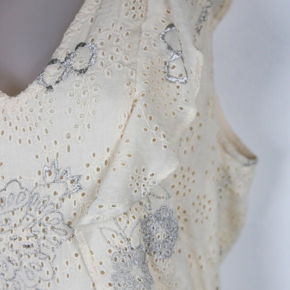 NWT Love Sam Ivory Eyelet Dress with Embroidery - Picture 3 of 8